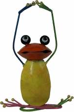 Decoration frog, yoga frog made of coloured metal - Design 1