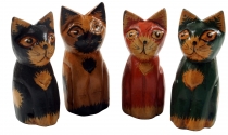 Decorative cat, wooden cat