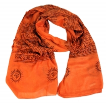 Thin Baba cloth, Benares Lunghi - orange