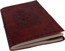 Notebook, leather book, diary with leather cover - Ganesh 12*17 c..