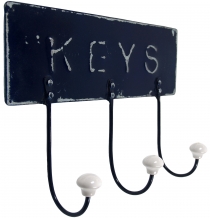 3 er Vintage metal wall hook - Keys