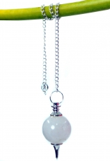 Esoteric pendulum, ball pendulum - white moonstone