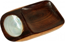 Exotic wooden bowl with mother of pearl inlay - Design 6