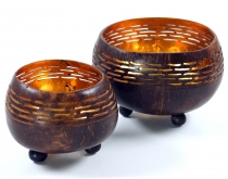 Exotic coconut tealight in 2 sizes - model 1