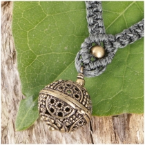 Boho macramé necklace, elf jewellery - Seeds of life