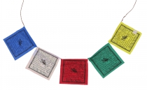 Tibetan prayer flag 80 cm long - 5 pennants/cotton
