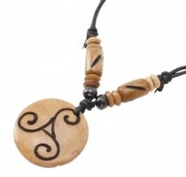 Ethno amulet, Tibet necklace, Tibet jewellery - Triskele