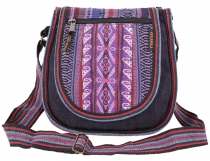 Ethno shoulder bag, boho bag - purple