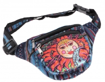 Practical belt bag, ethno fanny pack sidebag - la Luna petrol