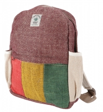 Small ethno hemp backpack striped - rasta