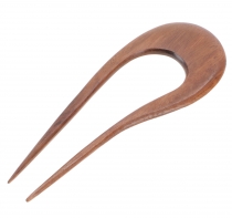 Ethno wood hairclip, Boho hairpin, hair fork - light