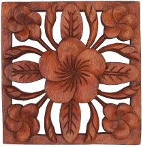 Carved mural decoration wall relief - flower