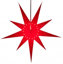 Foldable Advent illuminated paper star, poinsettia 80 cm - Lyra b..
