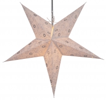 Foldable advent illuminated paper star, poinsettia 60 cm - Ares