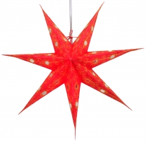 Foldable advent illuminated paper star, Christmas star 60 cm - Ag..