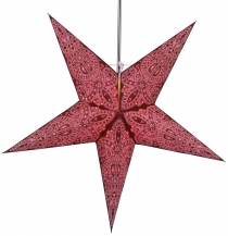 Foldable advent illuminated paper star, poinsettia 60 cm - Calea ..