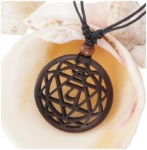 Chakra necklace, Boho Chakra necklace made of wood - Anahta