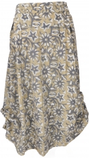 Convertible maxi skirt, comfortable boho summer skirt - blue-grey