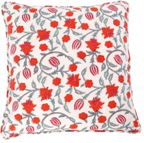 Cushion cover block print, cushion cover with floral print, decor..