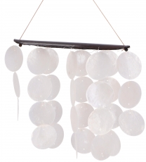 Long shell wind chime, sound play - white