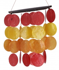 Long shell wind chime, sound chime - summer colors
