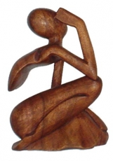 wooden figure, statue, decoration object Feng Shui - `thinker