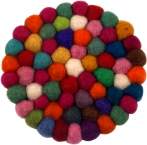 Felt coaster, round - colorful Ø 10 cm