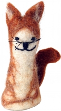 Handmade felt finger puppet - cat