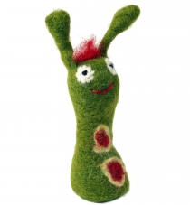 Handmade felt finger puppet - caterpillar