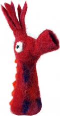 Handmade felt finger puppet - Seahorse