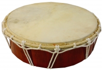 Flat wooden drum, percussion rhythm sound instruments, frame drum..