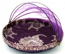 Fly screen fruit basket in 3 sizes - purple/painted
