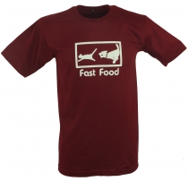 Fun Retro Art T-Shirt `Fast Food` - red
