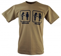 Fun Retro Art T-Shirt `Problem solved` - beige