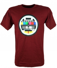 Fun T-Shirt `Test pattern` - dark red