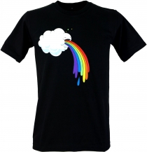 Fun retro art t-shirt `cloud` - black