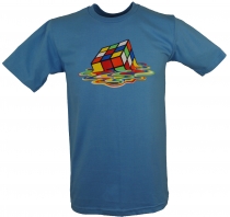 Fun T-Shirt `Magic Cube` - blue