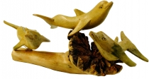 Carved small decorative figure - Dolphin Ensemble