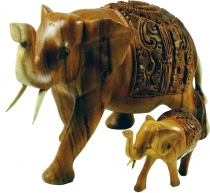 Carved decoration elephant in 2 sizes