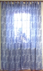 Boho curtains, curtain (1 pair ) with loops, slightly transparent..