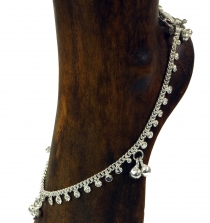 Indian anklet, oriental white metal anklet - Model 5