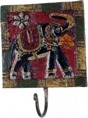 Indian Wall Hook Elephant, Vintage Coat Hook