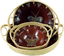 Round braided ceramic bowl, fruit bowl, decorative bowl - Design ..