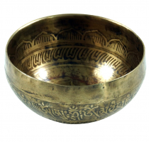 Singing bowl from Nepal, handmade singing bowl with ornament - 10..
