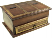 Rustic small treasure chest, wooden box, jewelry box - model 8