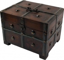 Small treasure chest, wooden box, jewelry box in 2 sizes - model ..