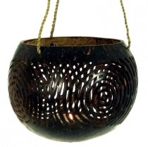 Hanging coconut tea light - Model 1
