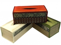 Cosmetic tissues/napkins box made of rattan in many colors, Napki..