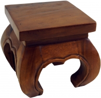 Mini opium table, solid wood flower bench - brown 20*20 cm