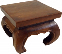 Mini opium table, solid wood flower bench - brown 25*25 cm